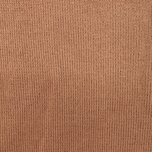 House of CB London Maxi Dress Tan Nude Ribbed Long Sleeve Slit Scoop Neck Large - Picture 8 of 11